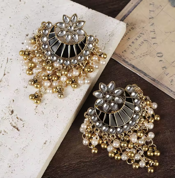 Ethnic Moon Turkish Jhumka Earrings