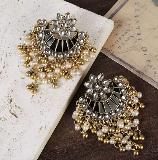 Ethnic Moon Turkish Jhumka Earrings