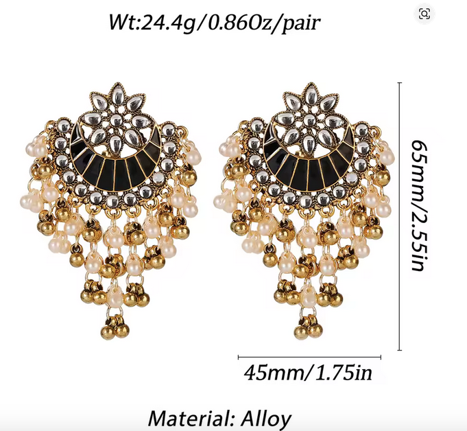 Ethnic Moon Turkish Jhumka Earrings